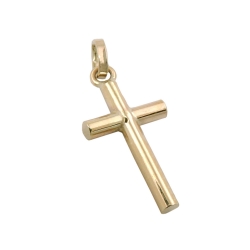 Anhnger 15x7mm kleines Kreuz glnzend 9Kt GOLD - 430065